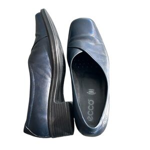 Ecco Light | Navy Blue Leather Crossover Pumps Loafers Shoes Euro 36/US 5.5